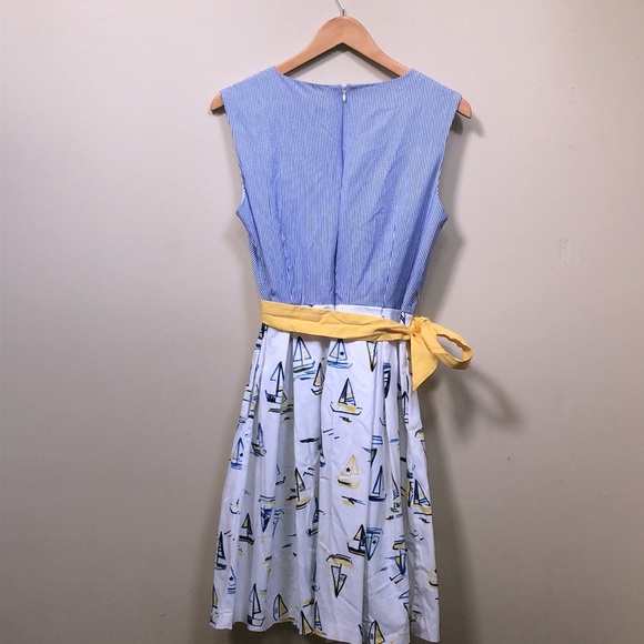 Beautiful blue and yellow sailboat dress ⛵️ - Picture 3 of 5
